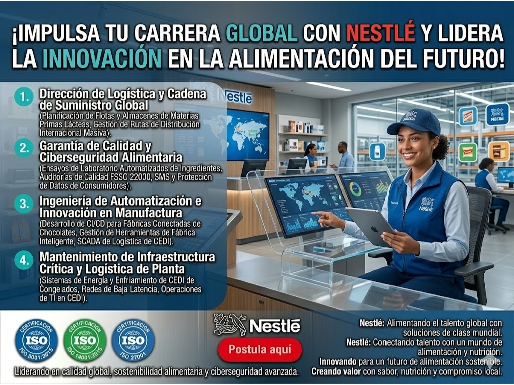 Empleos en Nestlé México: Convocatoria Laboral 2026 🍫🇲🇽