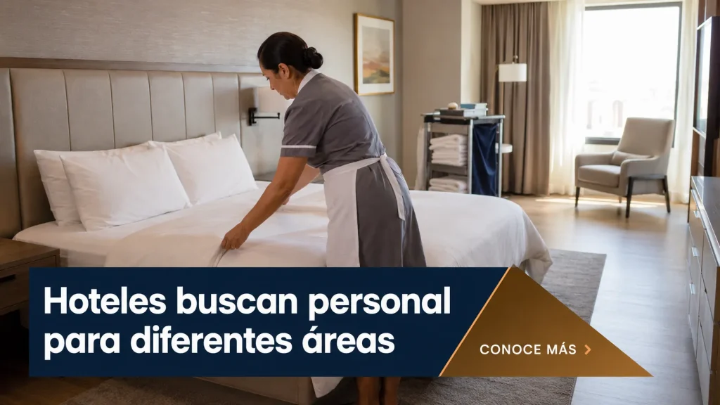 Hoteles buscan personal para diferentes áreas